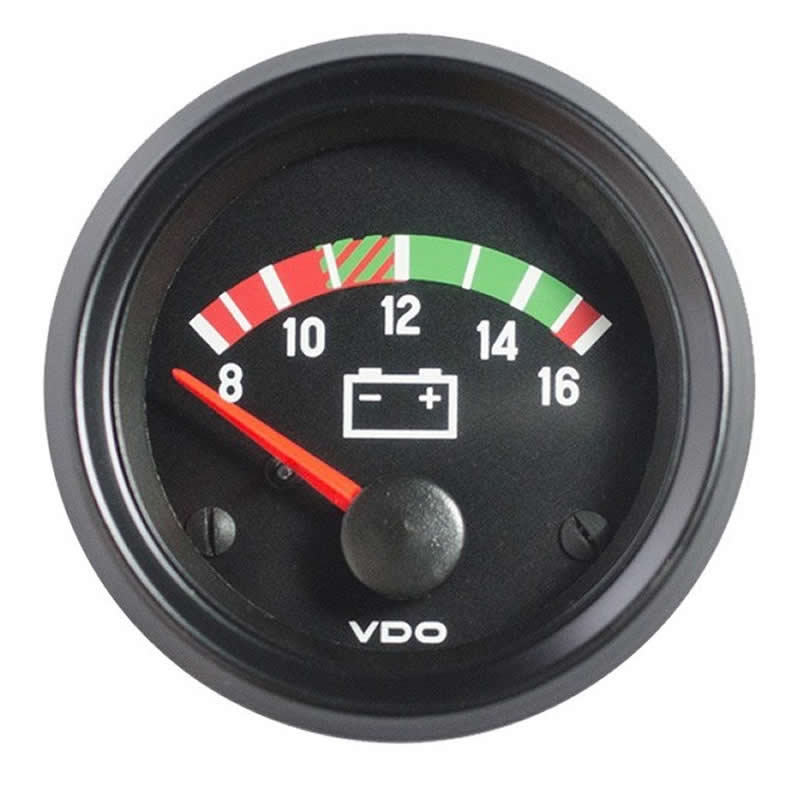 VDO Cockpit Vision Voltmeter 8-16V 52mm 12V